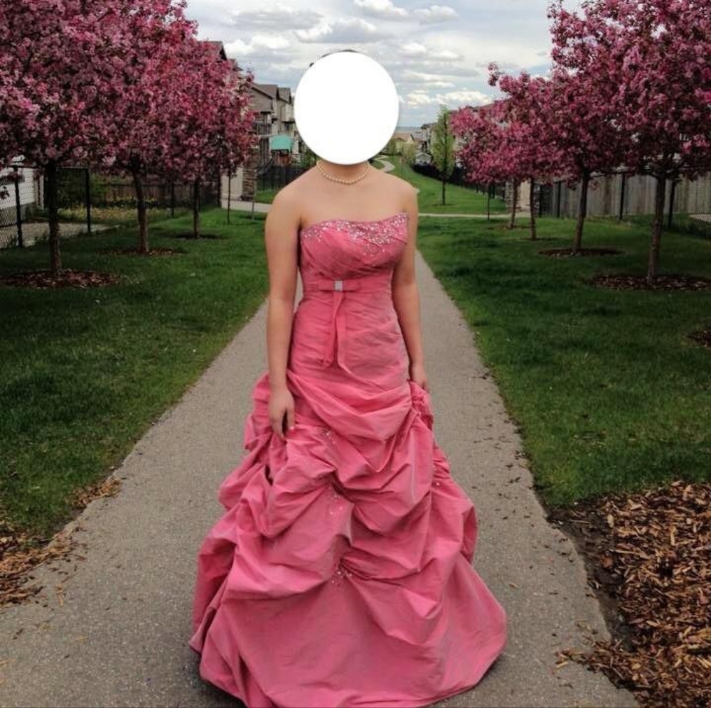 Rose ruched gown/special occasion/prom dress